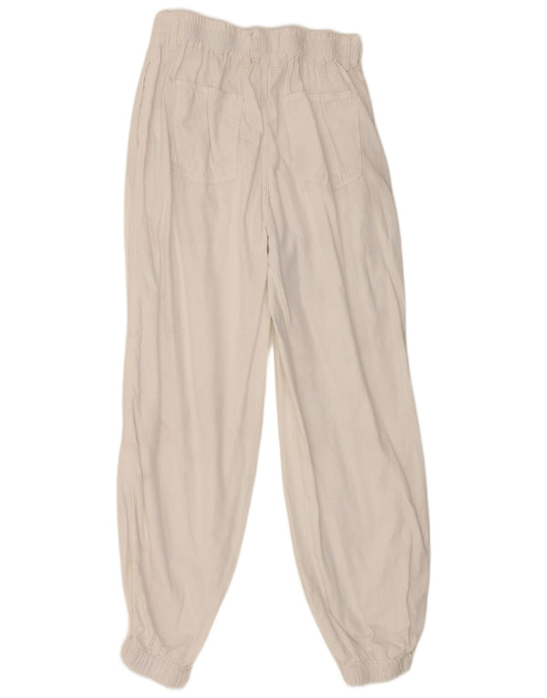 Topshop Womens Joggers Casual Trousers UK 10 Small W28 L28 White Polyester