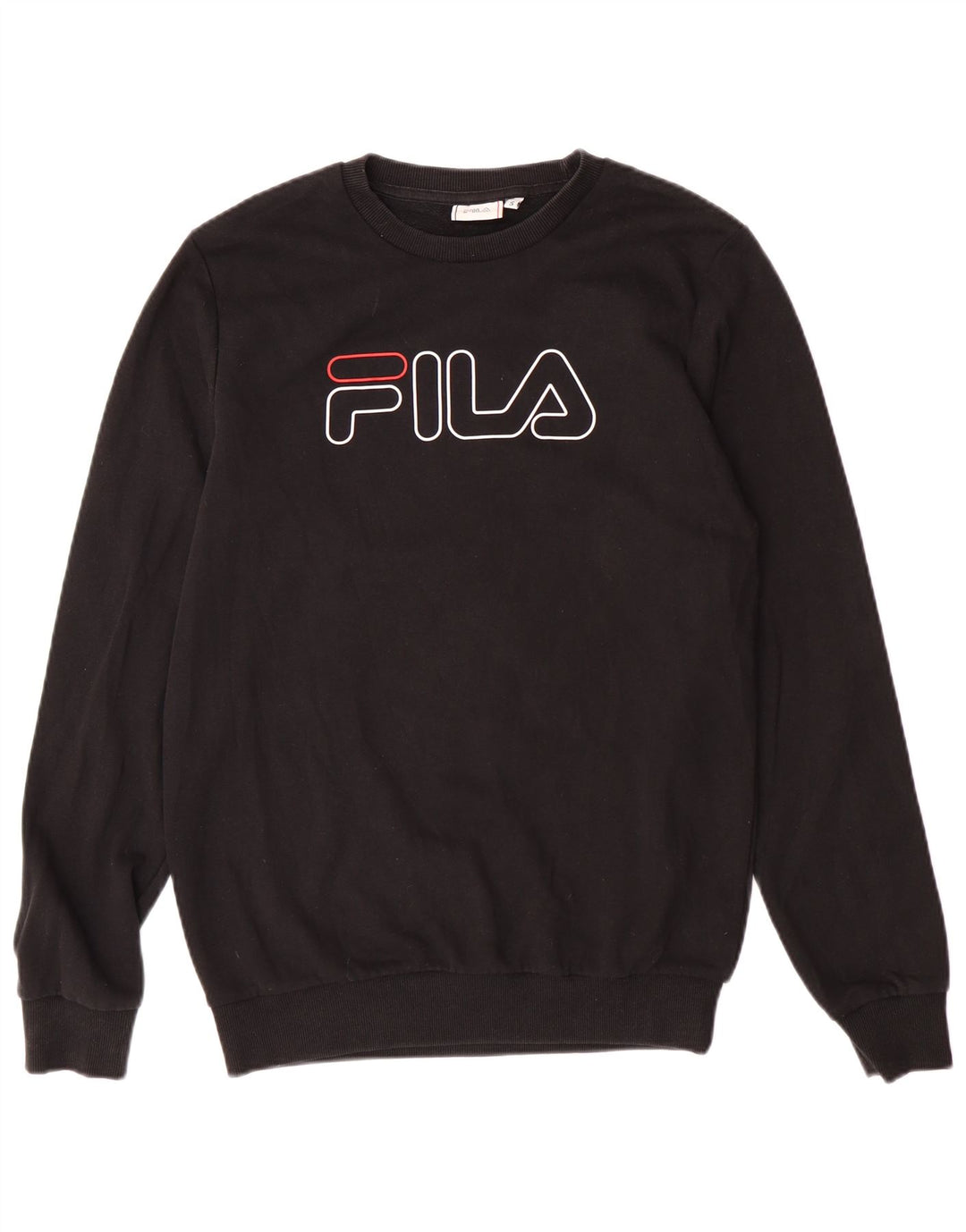 Fila Hombre Graphic Sudadera Jumper Pequeño Algodón Negro