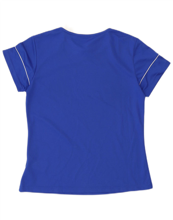 ADIDAS Mujer Aeroready Camiseta Top UK 12/14 Azul Medio Poliéster