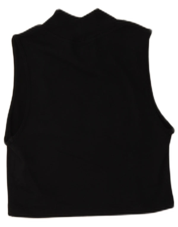 Nike Top sin mangas con gráfico corto para mujer UK 10 Small Black Cotton