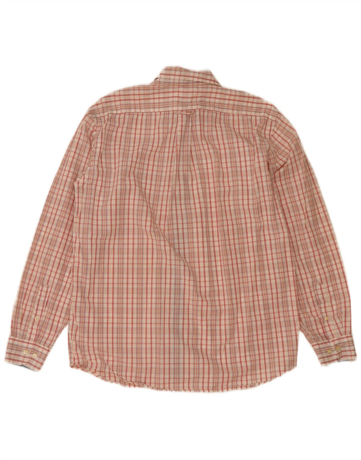 Camisa Lacoste para hombre talla 42 algodón a cuadros blanco roto grande