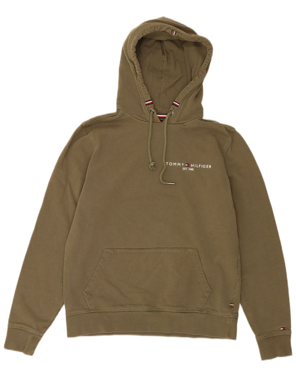 Tommy Hilfiger Sudadera con Capucha para Hombre Jersey Medium Khaki Cotton