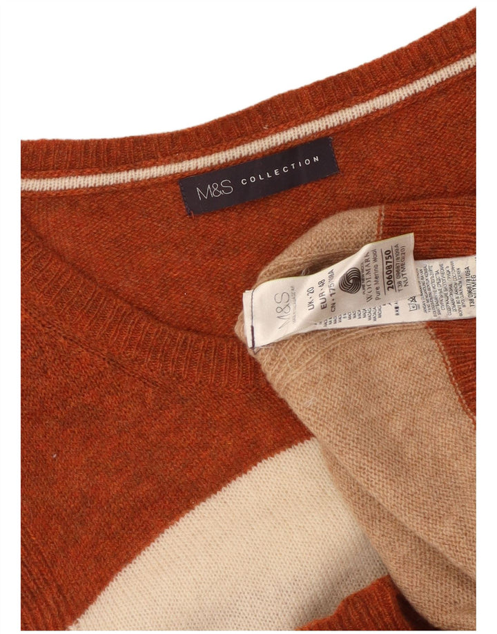 Marks & Spencer Jersey con Cuello Barco para Mujer UK 20 2XL Multicolor