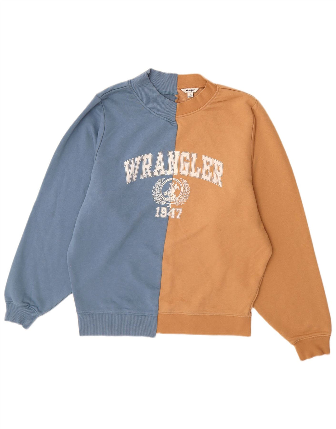 Wrangler Hombre Sudadera Con Estampado De Algodón Color Block Azul Medio