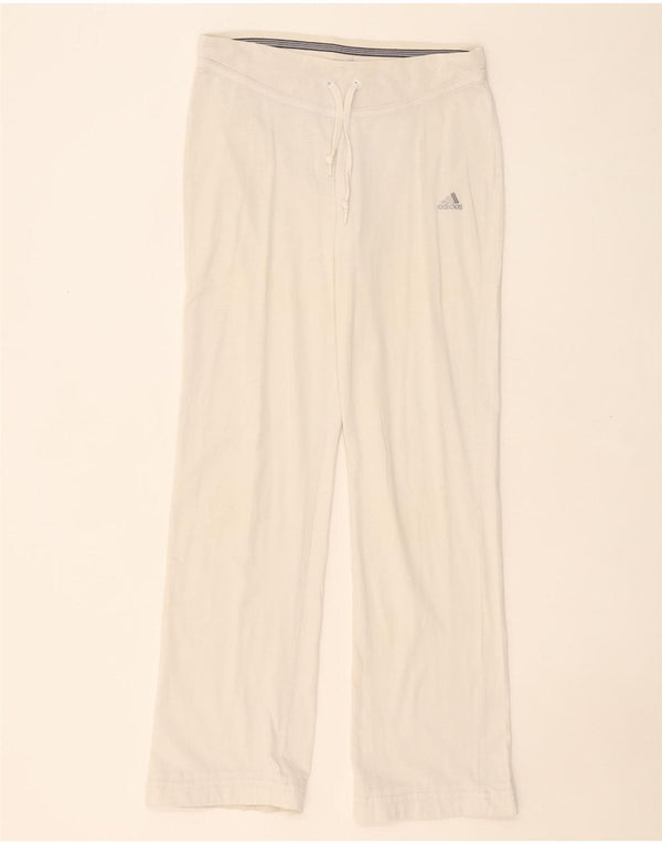 ADIDAS Pantalones de chándal para mujer UK 44 Mediano Blanco
