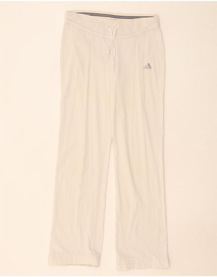 ADIDAS Pantalones de chándal para mujer UK 44 Mediano Blanco