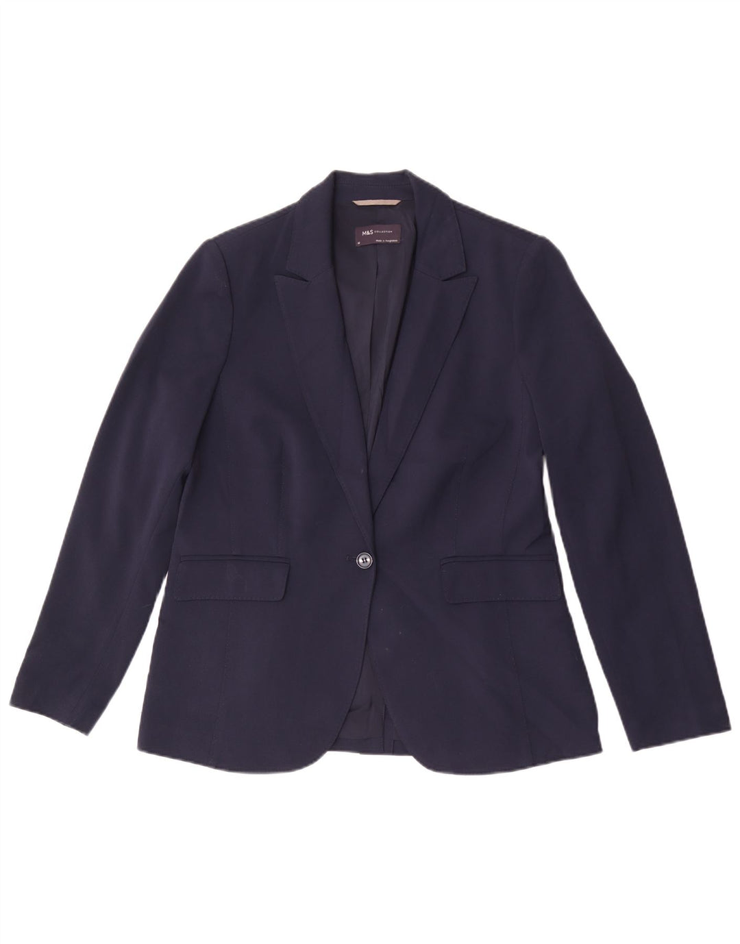 Marks & Spencer Chaqueta tipo blazer con 1 botón para mujer UK 44 Grande Azul marino