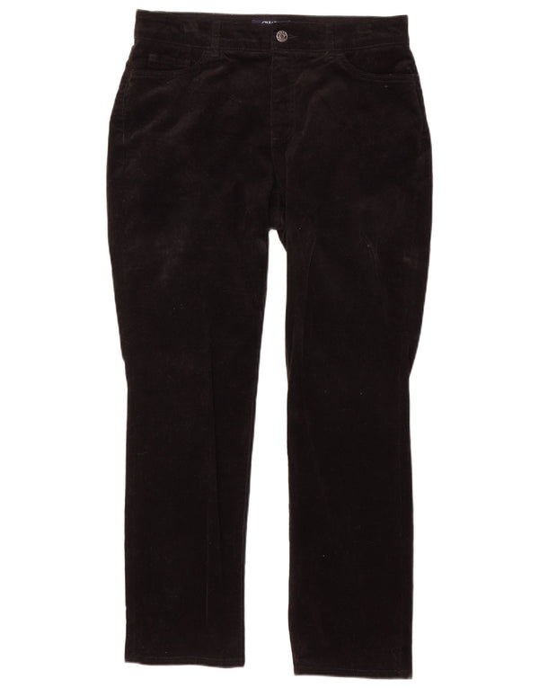 Chaps Pantalones de pana de cintura alta para mujer US 10 Large W30 L29 Negro