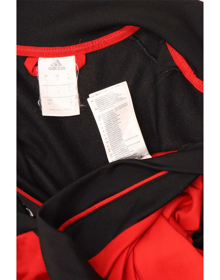 Adidas Hombre Chándal Top Chaqueta Pequeña Negro Colorblock Poliéster