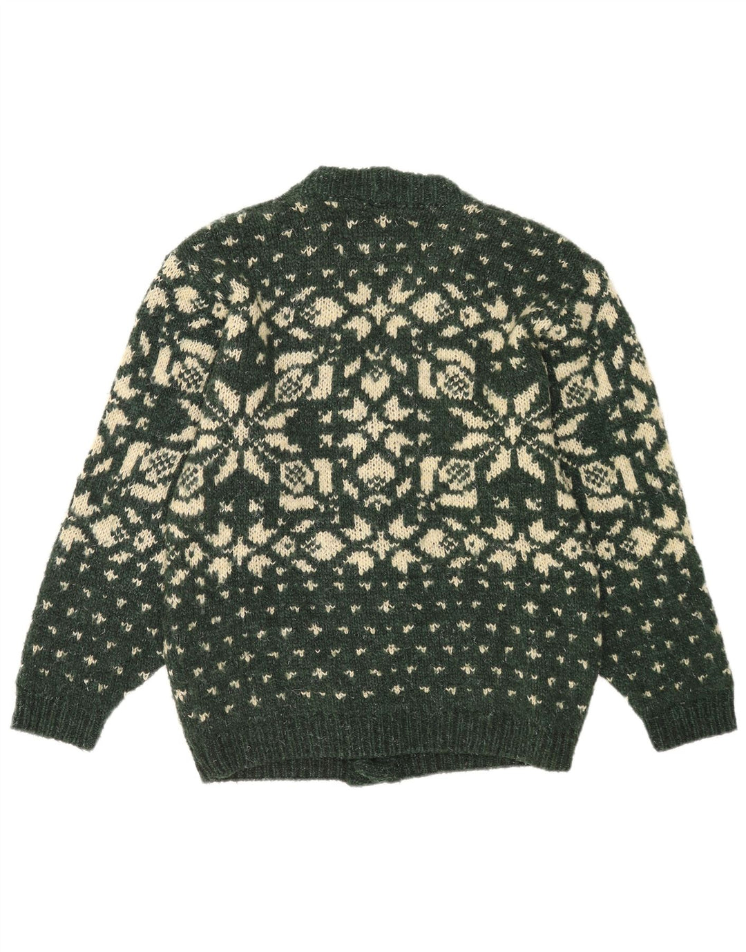 Foxhound - Cárdigan para hombre, color verde medio, Fair Isle