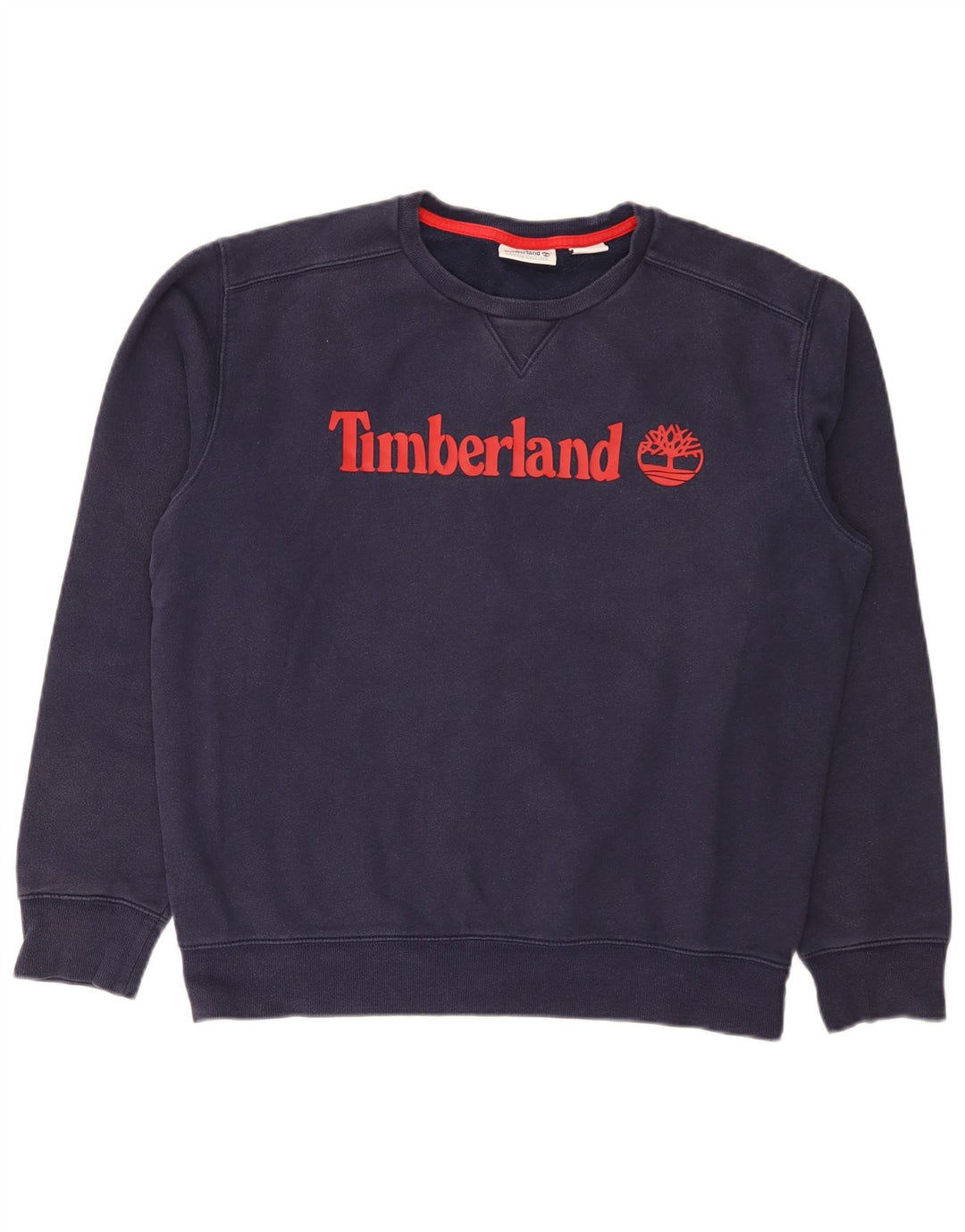 Timberland Hombre Graphic Sudadera Jumper Grande Azul Marino Algodón