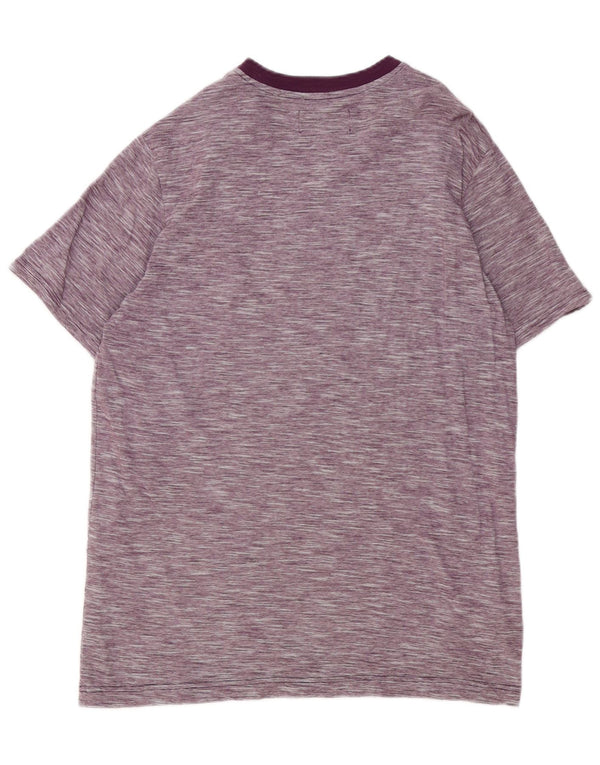 Camiseta Penguin para hombre Top grande de algodón moteado morado