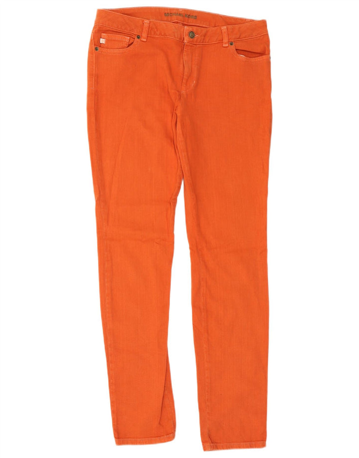 Michael Kors Jeans Slim para Mujer US 6 Medium W34 L32 Algodón Naranja