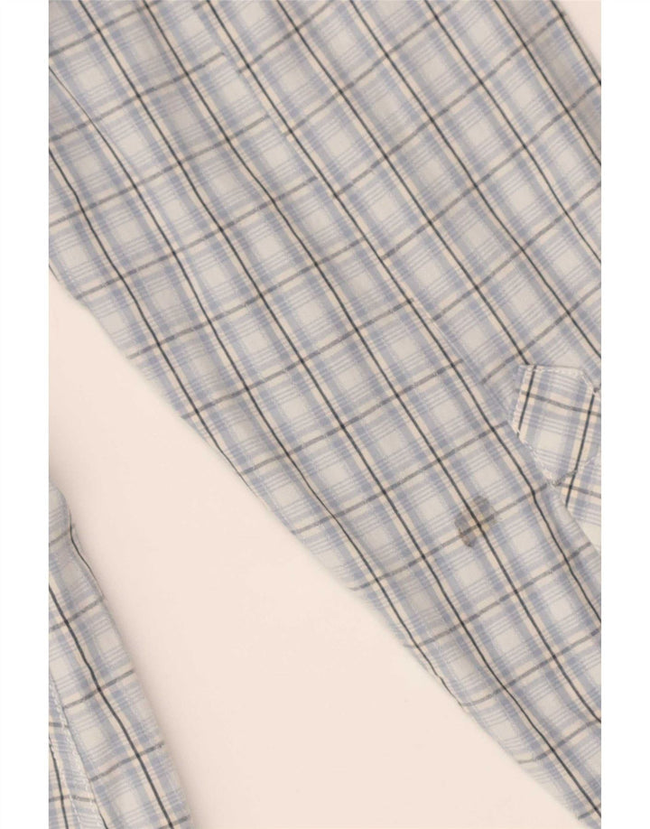 Camisa Marlboro Classics Hombre 2XL Algodón A Cuadros Azul