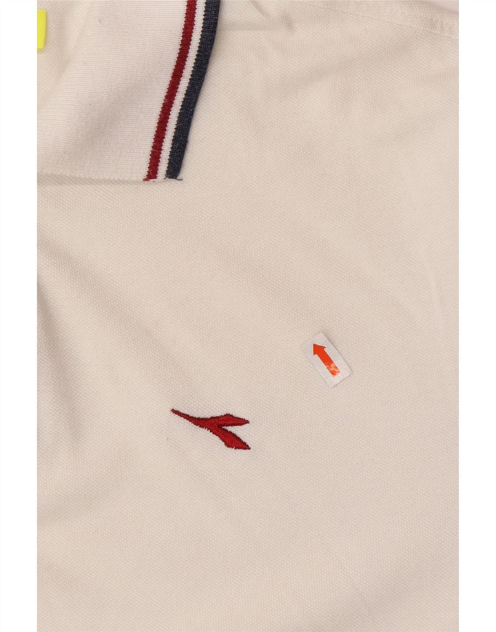 DIADORA Polo Hombre Algodón Blanco Mediano