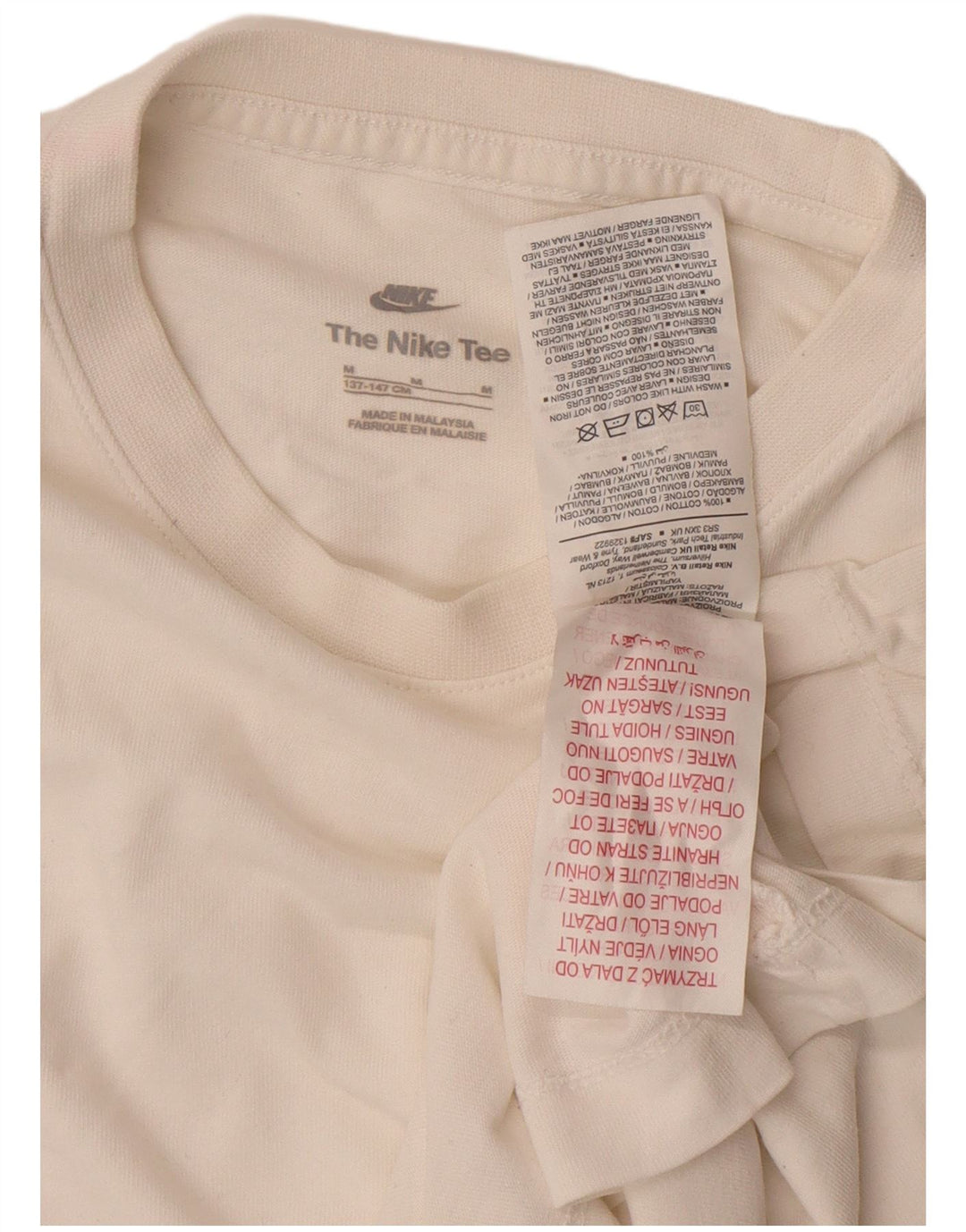 Nike Camiseta para niño Top 10-11 años Mediana Blanco Algodón