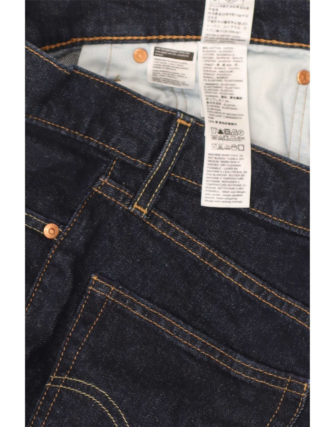 Levi's Hombre 511 Slim Jeans W31 L32 Algodón Azul Marino