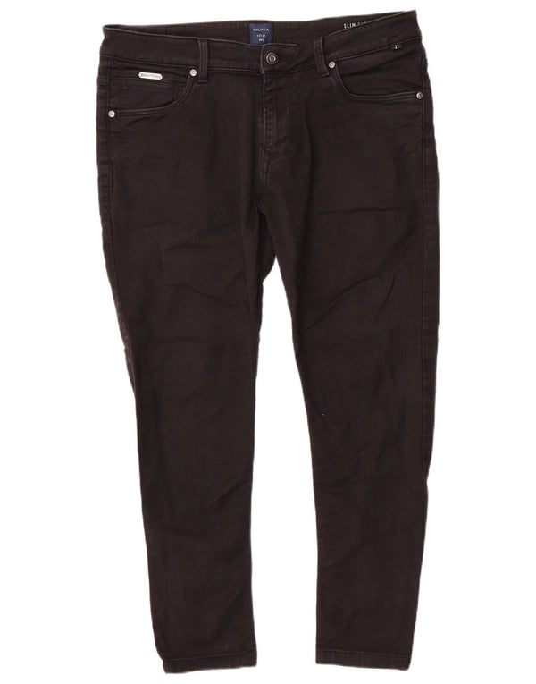 Nautica Vaqueros ajustados para hombre W34 L26 Algodón negro