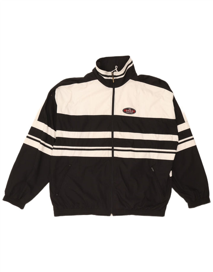 Jako Hombre Chándal Top Chaqueta XL Negro Colorblock Poliéster
