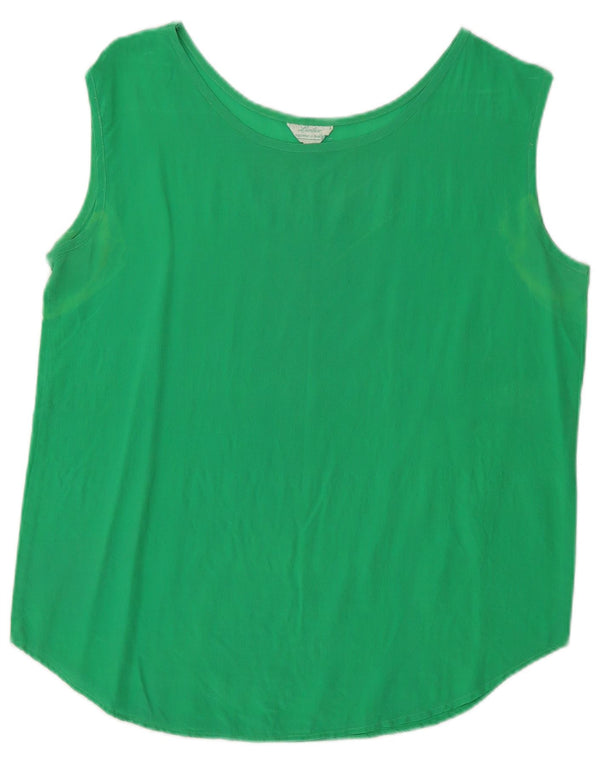 Ricamo A Mano Blusa Sin Mangas Para Mujer IT 48 XL Verde