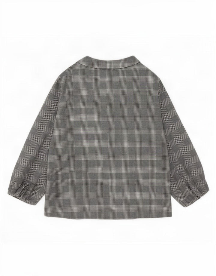 Cárdigan abierto Lipsy para mujer UK 42 Poliéster a cuadros gris medio