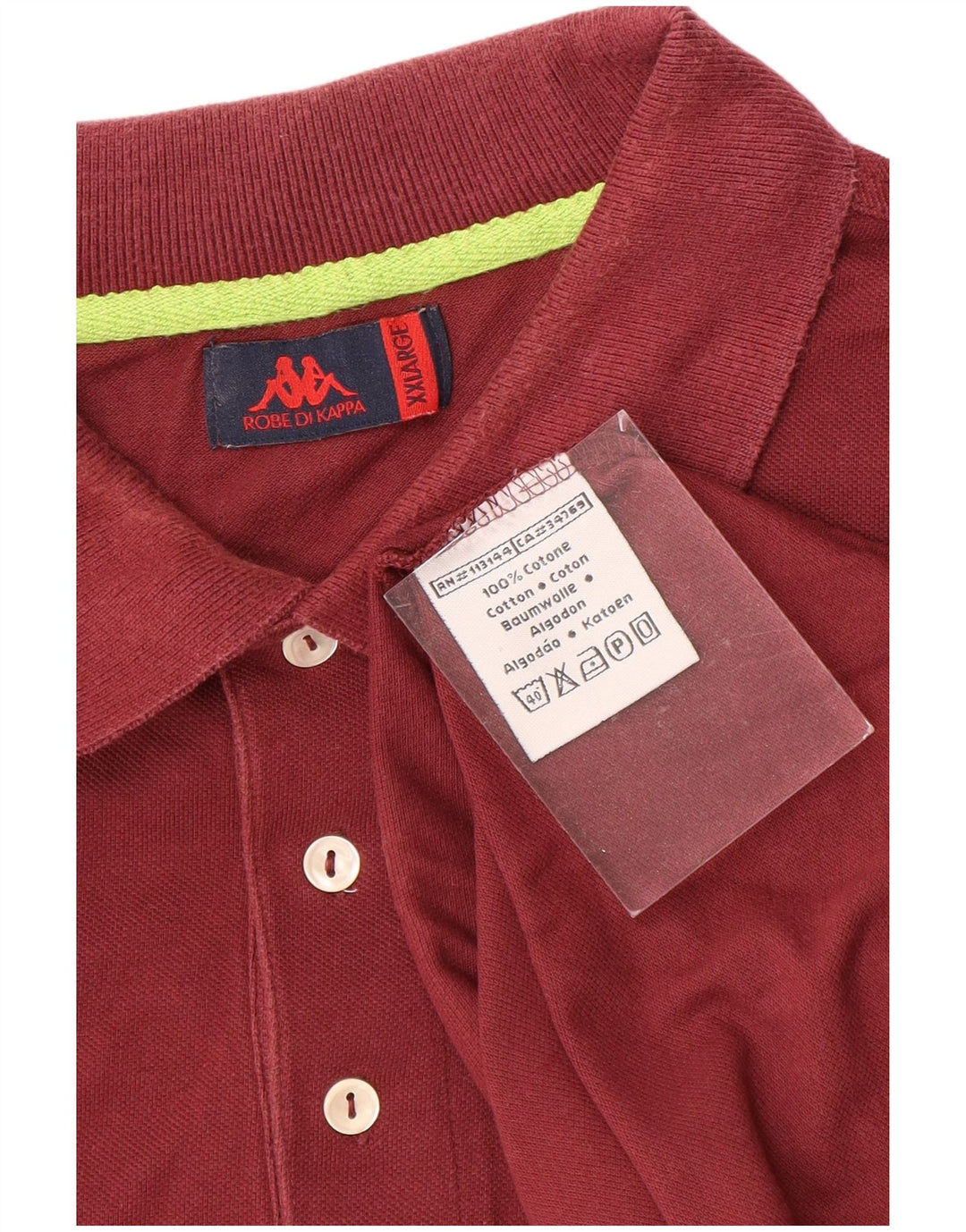 KAPPA Polo Hombre 2XL Algodón Granate