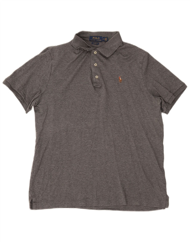 POLO RALPH LAUREN Polo de corte clásico para hombre Gris medio