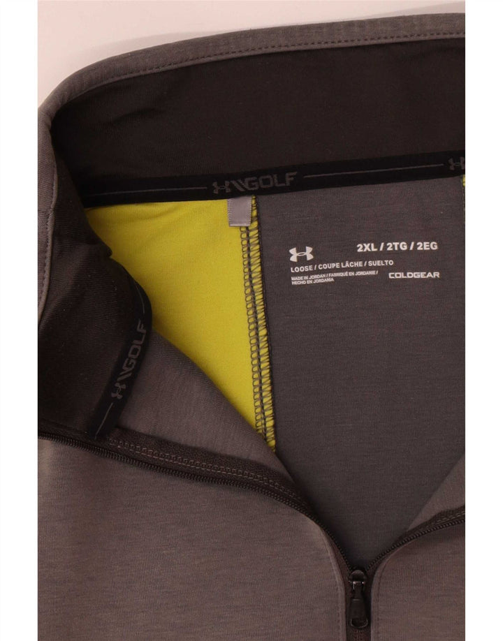 Under Armour Cold Gear Jersey Chándal para Hombre Top 2XL Gris Colorblock