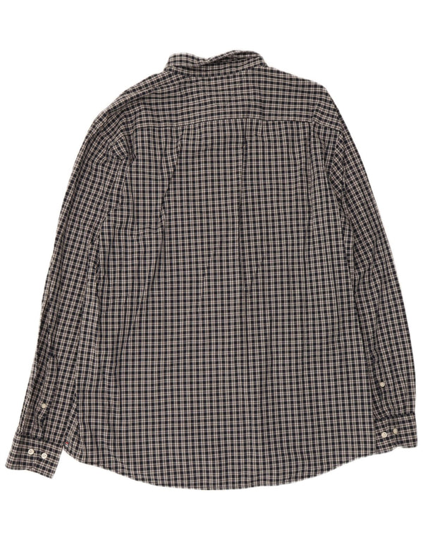 Tommy Hilfiger Camisa Regular Fit para Hombre 2XL Algodón a Cuadros Gris