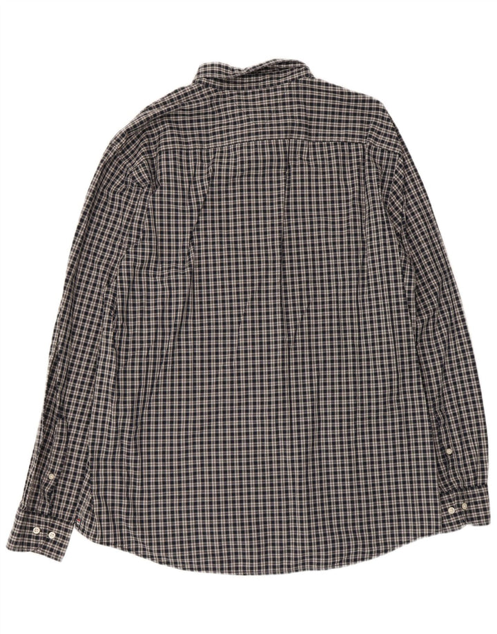 Tommy Hilfiger Camisa Regular Fit para Hombre 2XL Algodón a Cuadros Gris