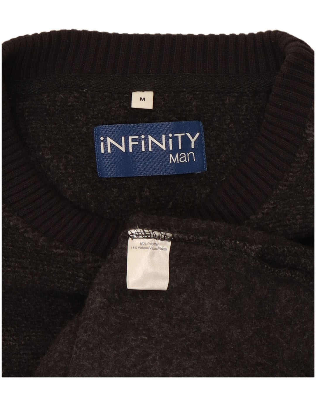 INFINITY Suéter tipo jersey con cuello barco para hombre Poliéster gris medio