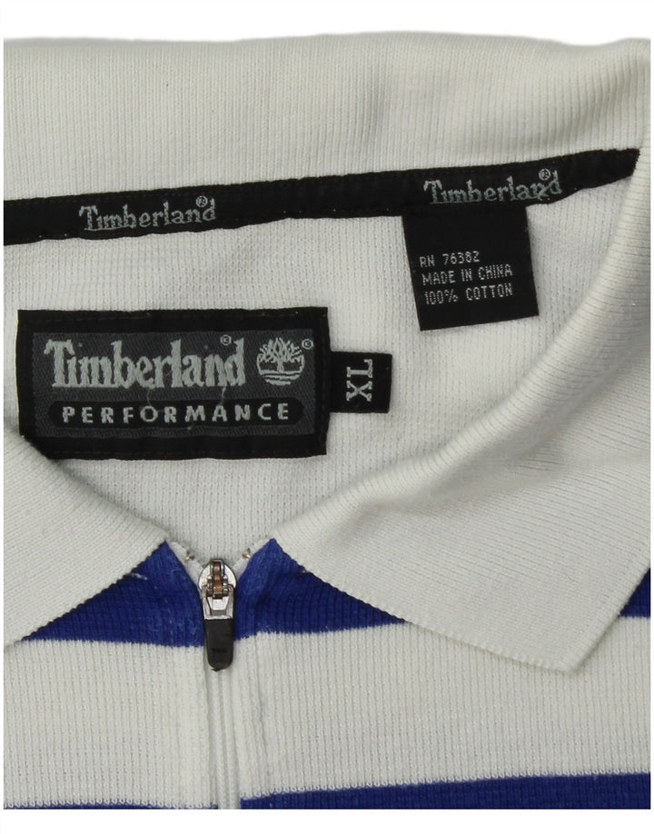 TIMBERLAND Polo Hombre XL Algodón Rayas Azul