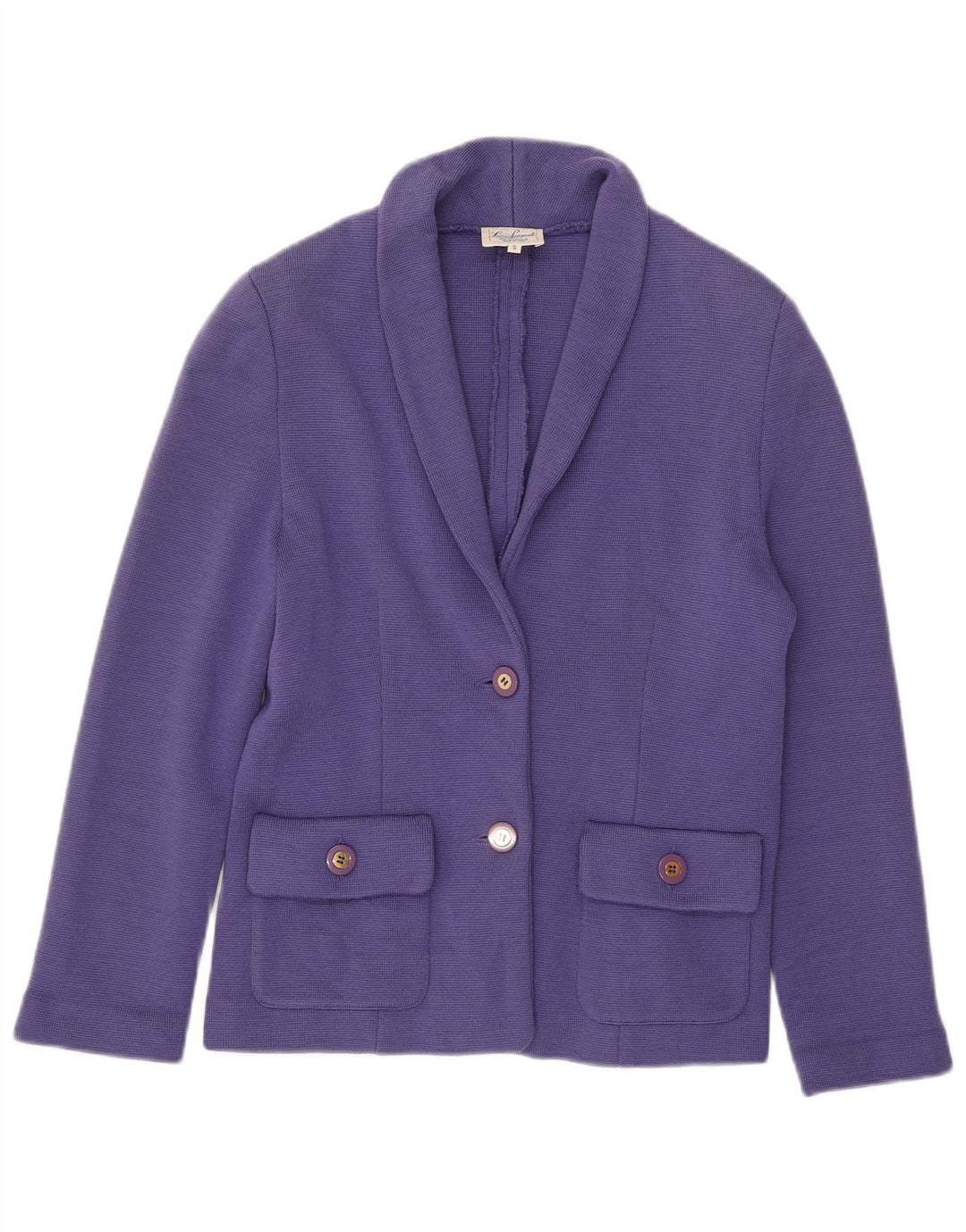 Luisa Spagnoli Chaqueta tipo blazer de punto con 2 botones para mujer UK 10 Small Purple