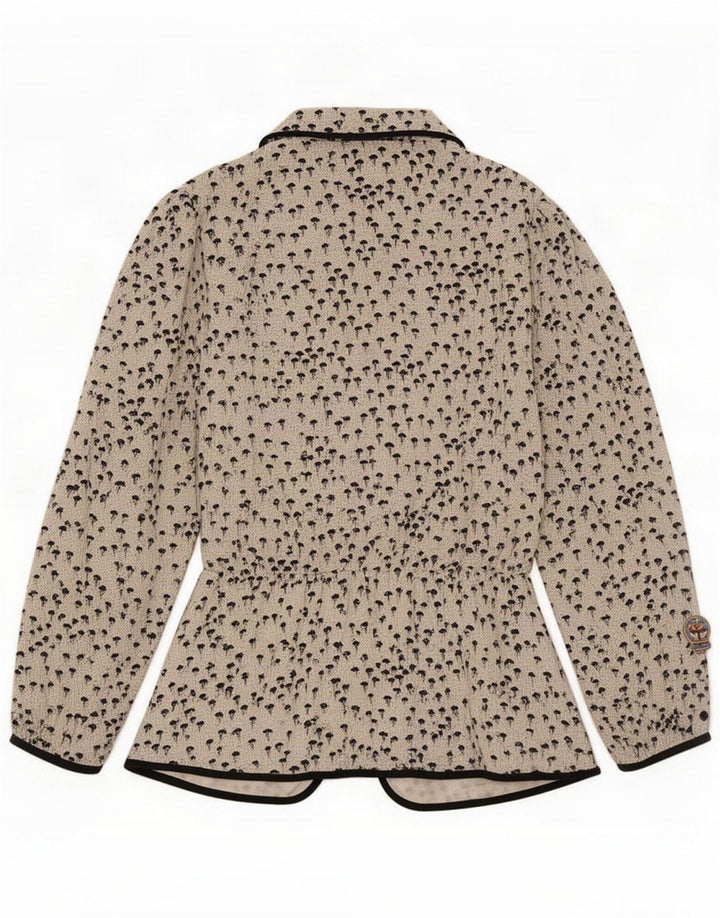 Janina Schreck Blusa camisera con estampado abstracto para mujer EU 44 XL Blanco