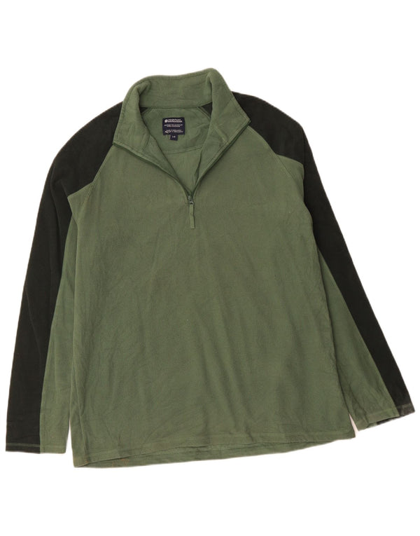Jersey de forro polar con cuello y cremallera para hombre Mountain Warehouse Large color caqui