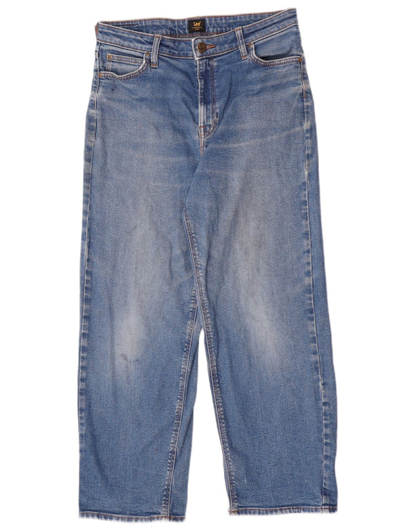 Vaqueros Lee De Pierna Ancha Para Mujer W29 L26 Algodón Azul
