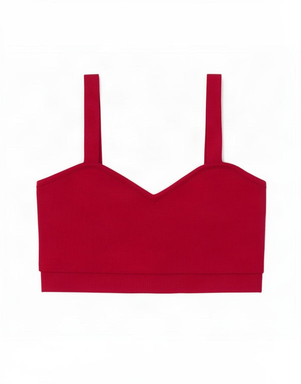 Zara Top corto de punto para mujer UK 42 Nylon rosa mediano