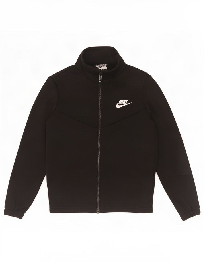 Nike Boys Graphic Chándal Top Chaqueta 8-9 años Pequeño Negro Poliéster