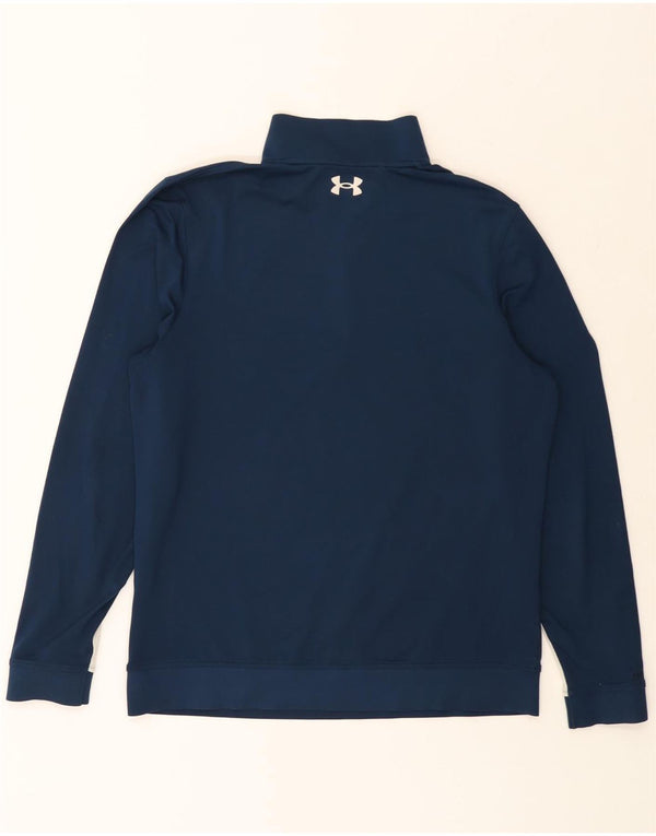 UNDER ARMOUR Hombre Sudadera con cuello y cremallera Jumper Medium Navy Blue Colourblock