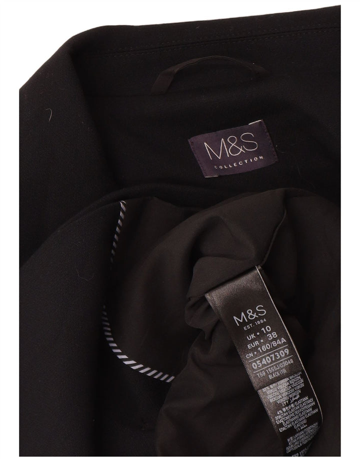 Marks & Spencer Chaqueta tipo blazer con doble botonadura para mujer UK 10 Small Black