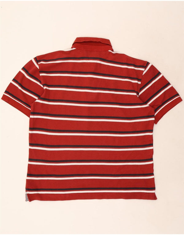 Polo Tommy Hilfiger Hombre XL Algodón Rayas Rojas