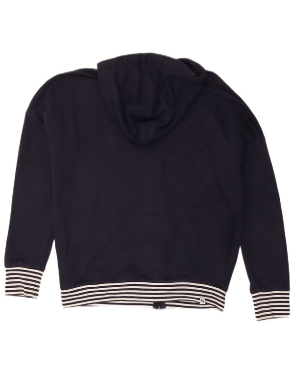 Puma Mujer Graphic Zip Sudadera con capucha UK 12 Medium Azul Marino Algodón