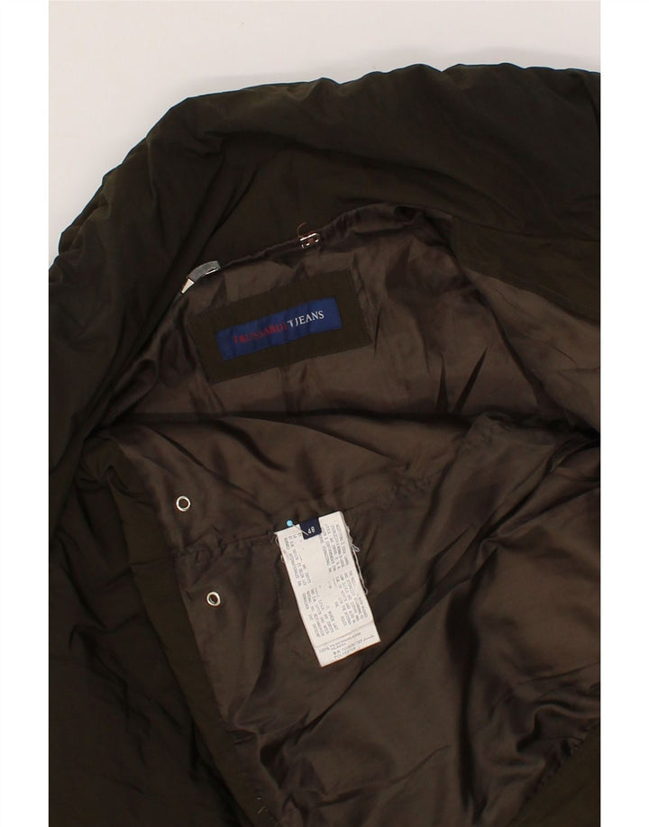 TRUSSARDI JEANS Womens Padded Jacket IT 48 XL Brown Polyester Vintage Trussardi Jeans and Second-Hand Trussardi Jeans from Messina Hembry 