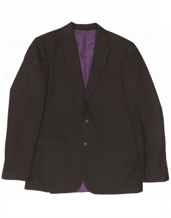 Marks & Spencer Chaqueta tipo blazer larga con 2 botones para hombre UK 42 Poliéster gris grande
