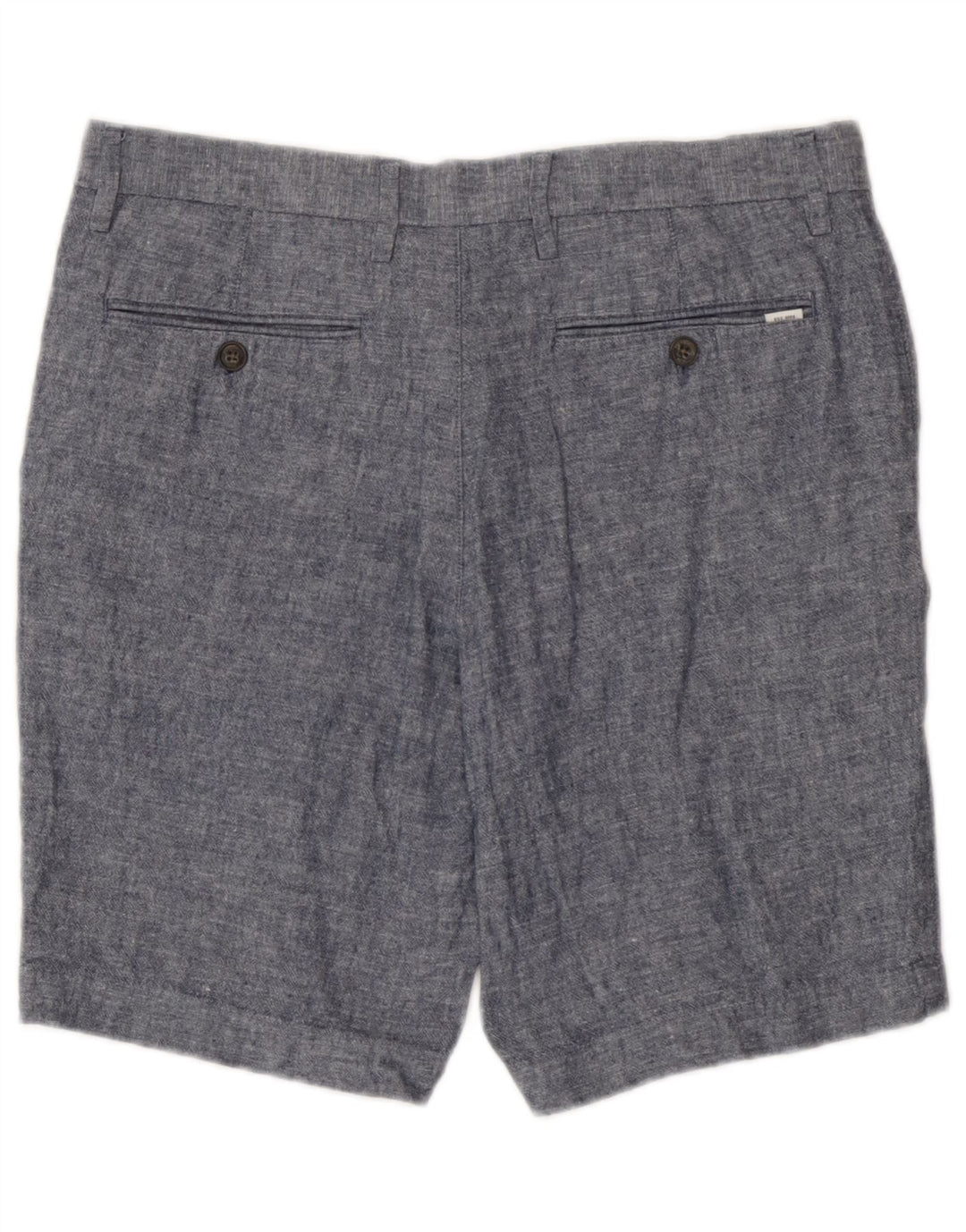 Pantalones cortos chinos Marks & Spencer para hombre W32 lino azul medio