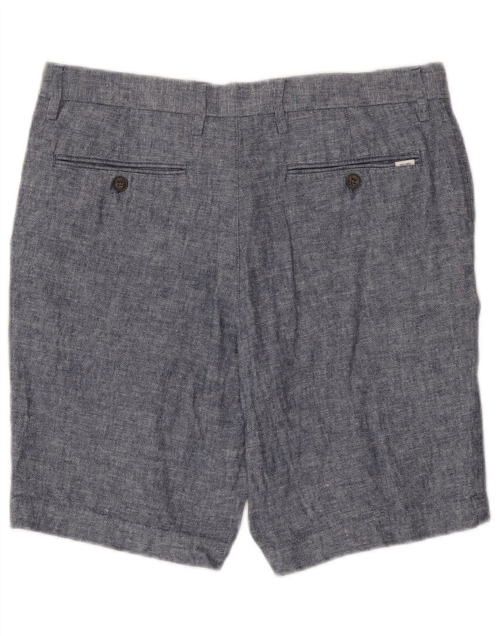 Pantalones cortos chinos Marks & Spencer para hombre W32 lino azul medio