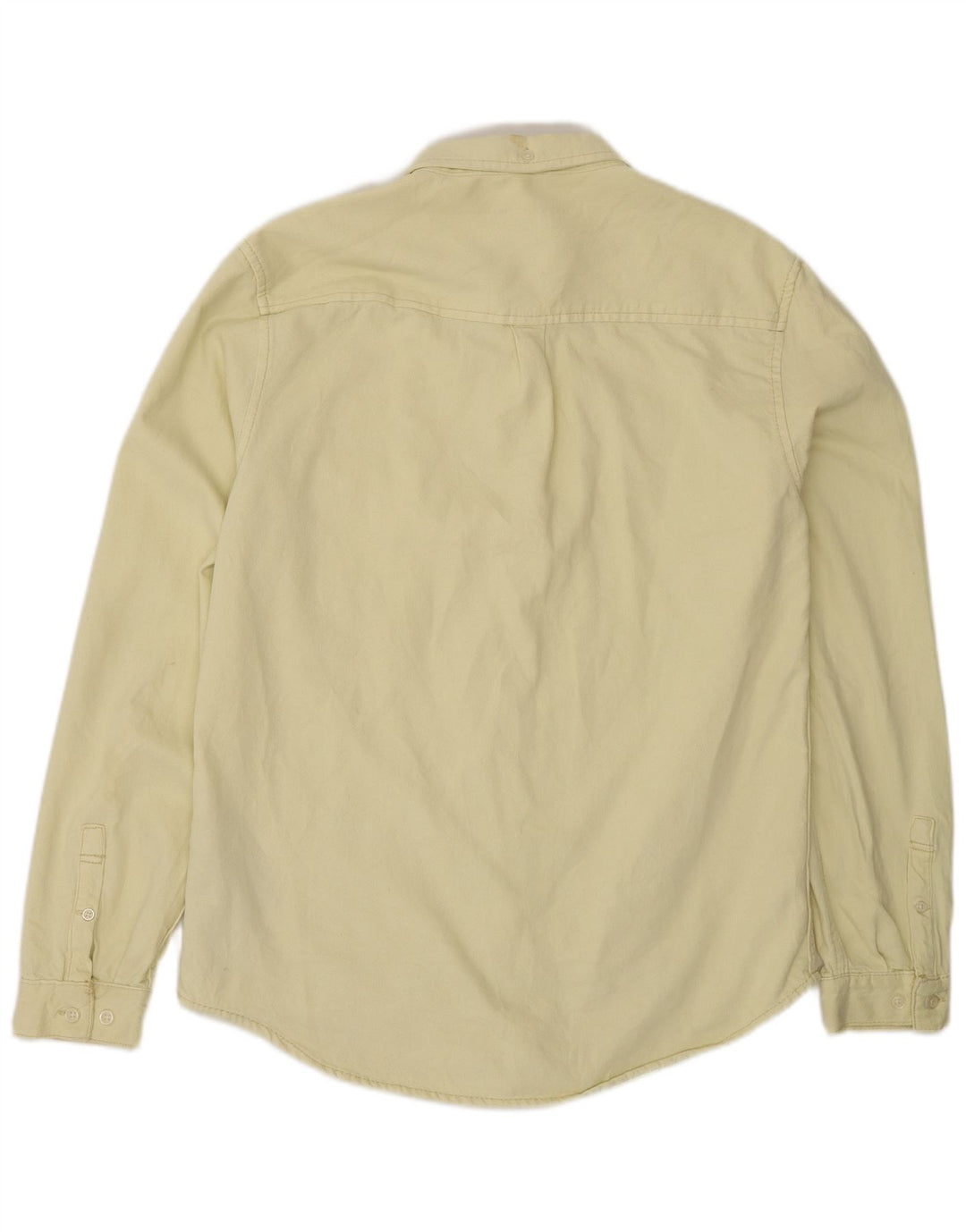 Zara Hombre Camisa Medio Amarillo Algodón
