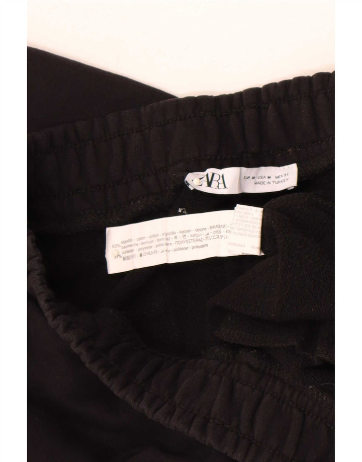 Zara Hombre Pantalones De Chándal Joggers Medium Negro Algodón