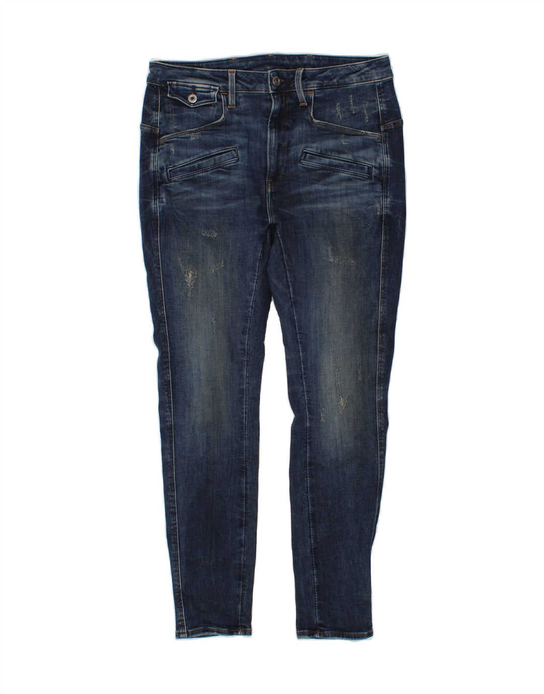 G-STAR Womens Distressed Skinny Jeans W25 L28 Blue Vintage G-Star and Second-Hand G-Star from Messina Hembry 