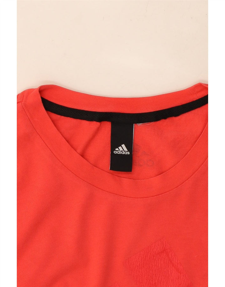ADIDAS Camiseta gráfica para mujer Top UK 14 Medium Rojo